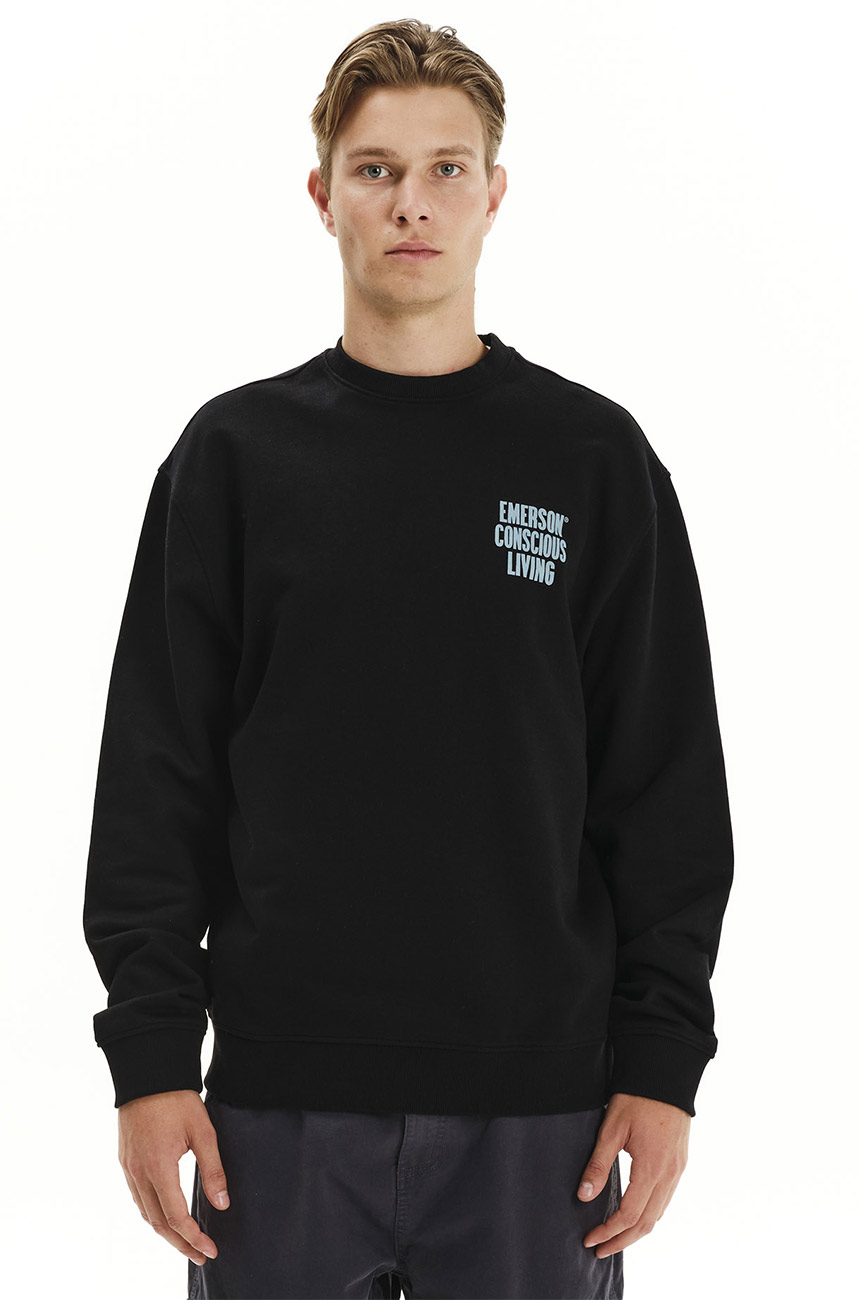 Φούτερ CrewNeck Emerson Μαυρο