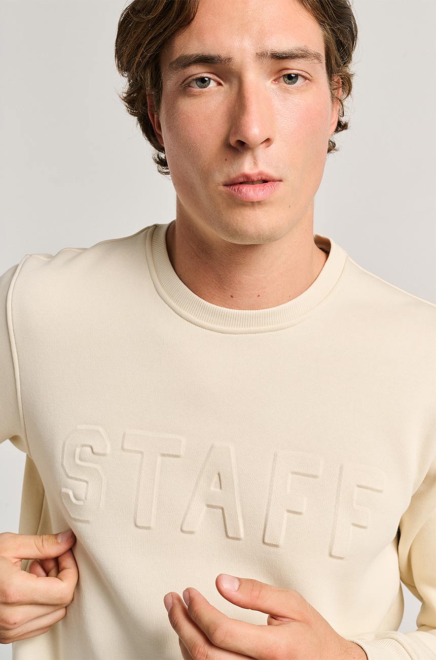 Φούτερ Crewneck Staff  Cream